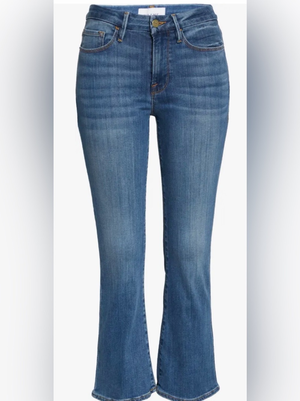 Frame Le Crop Mini Bootcut Melville Medium Wash Denim Jeans Size 28, Size 6